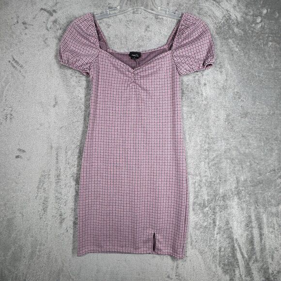 Rue21 Dress Womens Small Pink Plaid Babydoll Mini Dress Vintage Y2K Cottagecore - Picture 2 of 10